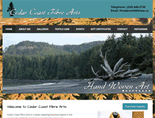 Tablet Screenshot of cedarcoastfibrearts.com